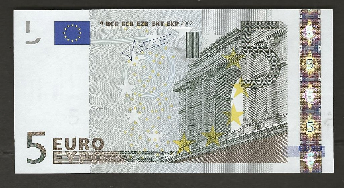 유럽 2002년 5유로 미사용