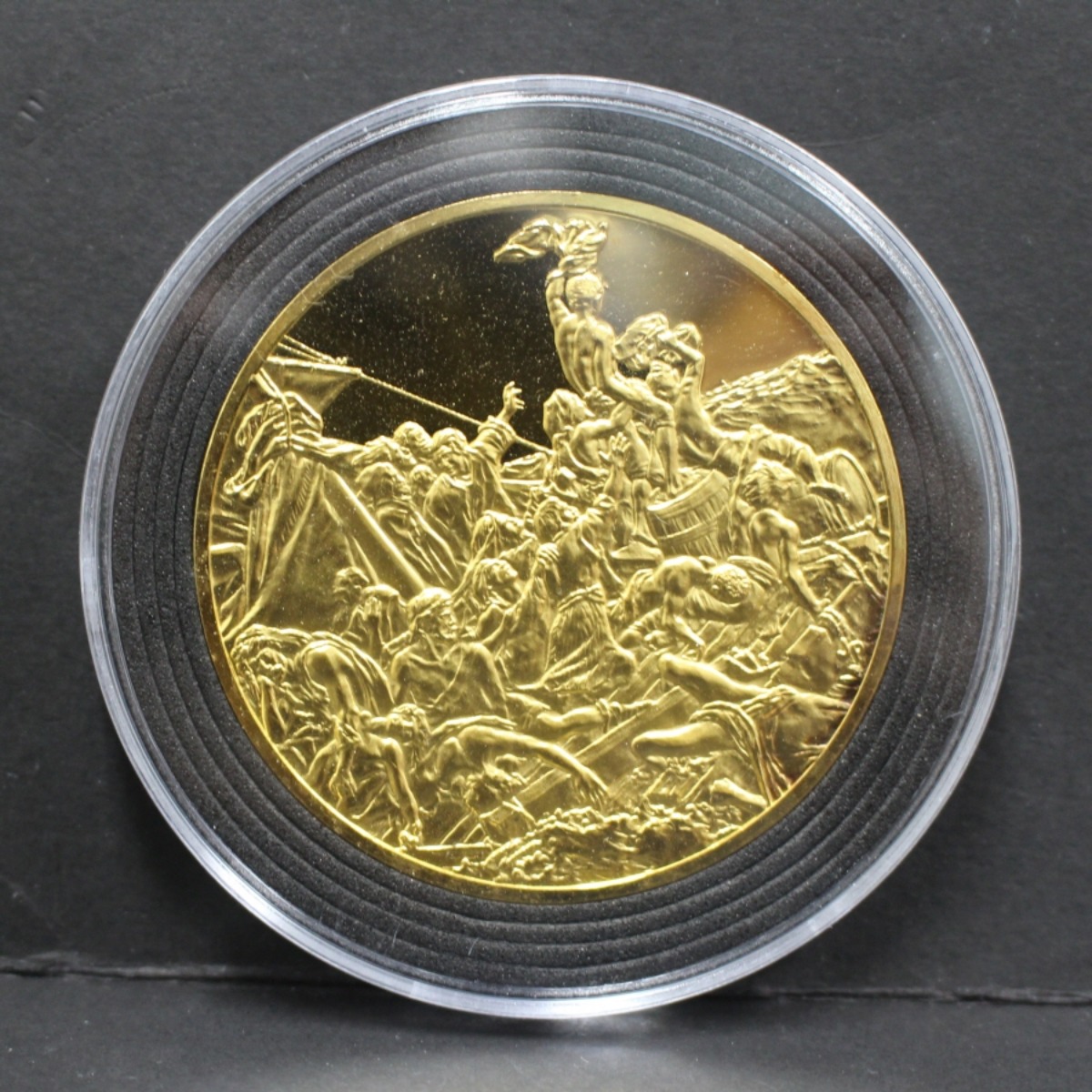 미국 (프랭클린 민트) 테오도르 제리코 - 메두사호의 뗏목 금도금 2oz 은 메달