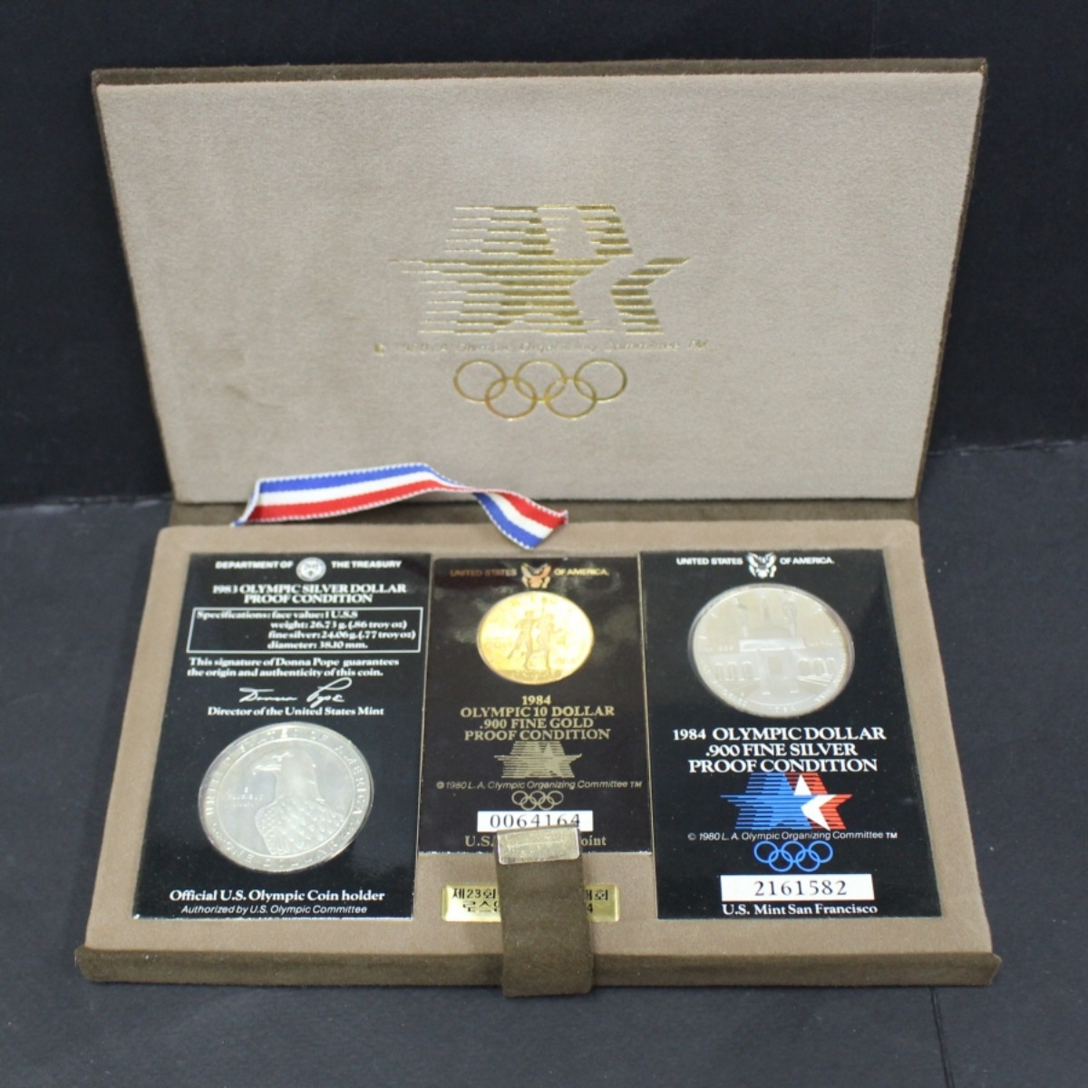 미국 1984년 LA올림픽기념 금은화 3종세트