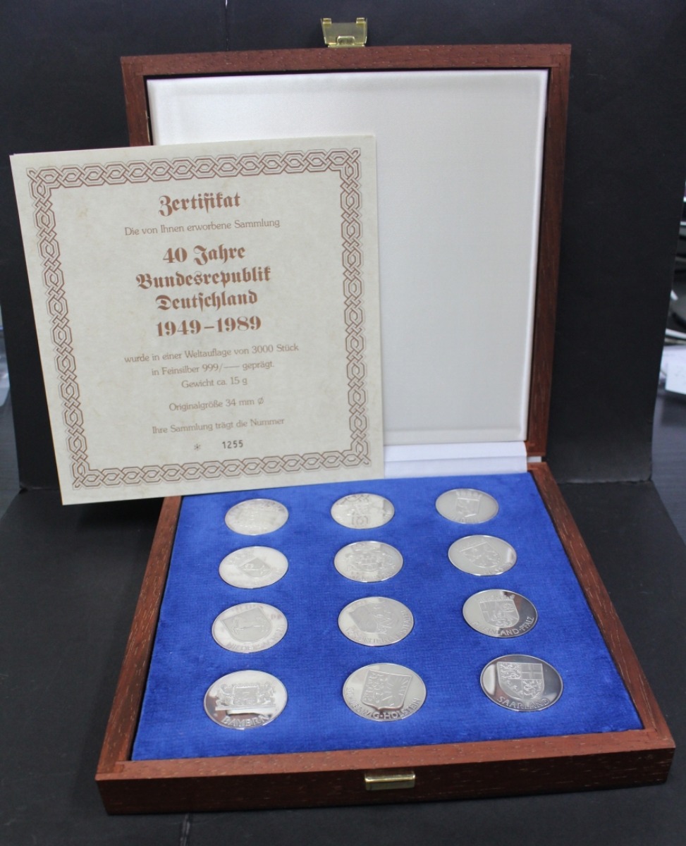 독일 연방 40주년 기념 은메달 12종 세트