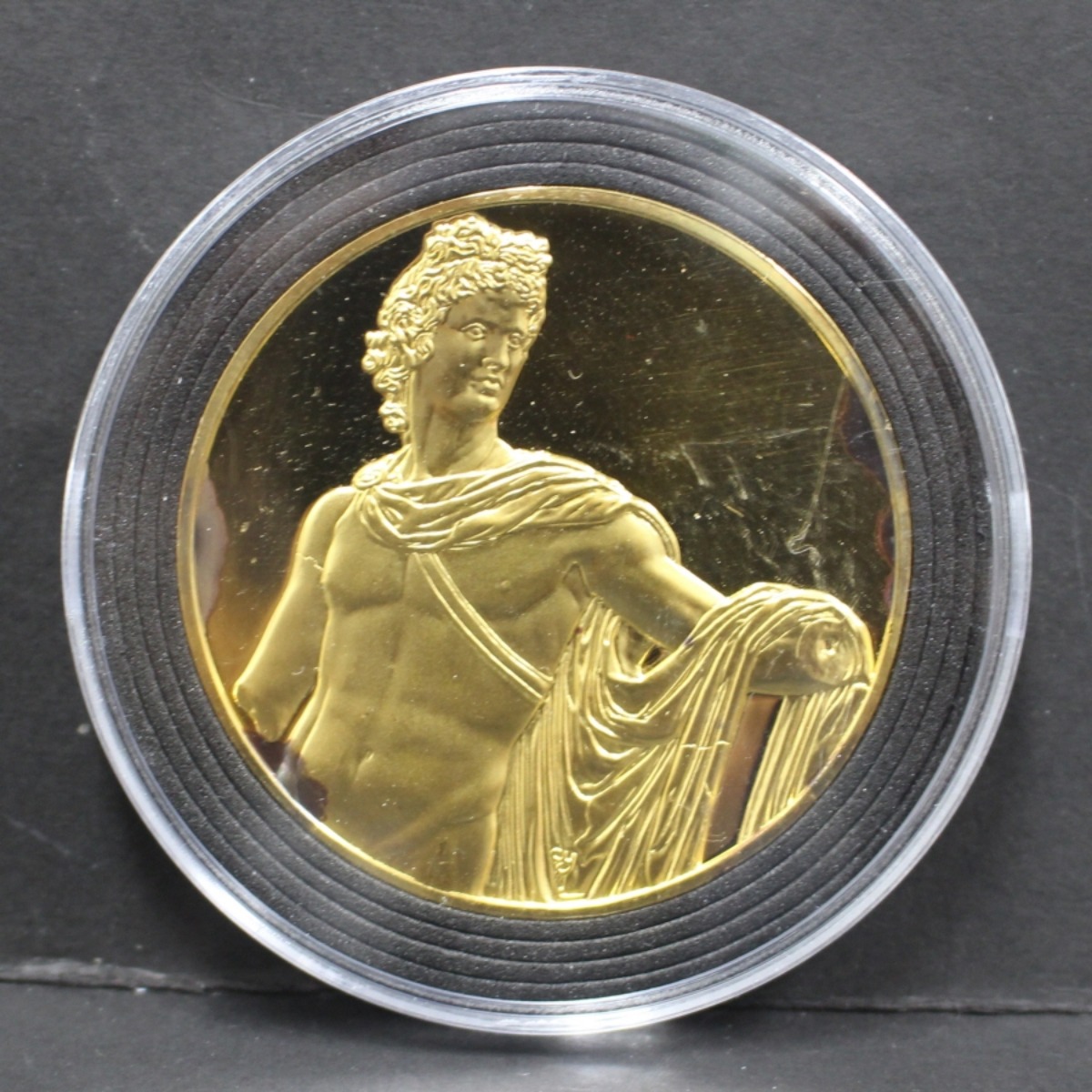 미국 (프랭클린 민트) 그리스 -벨베데레의 아폴로 금도금 2oz 은 메달