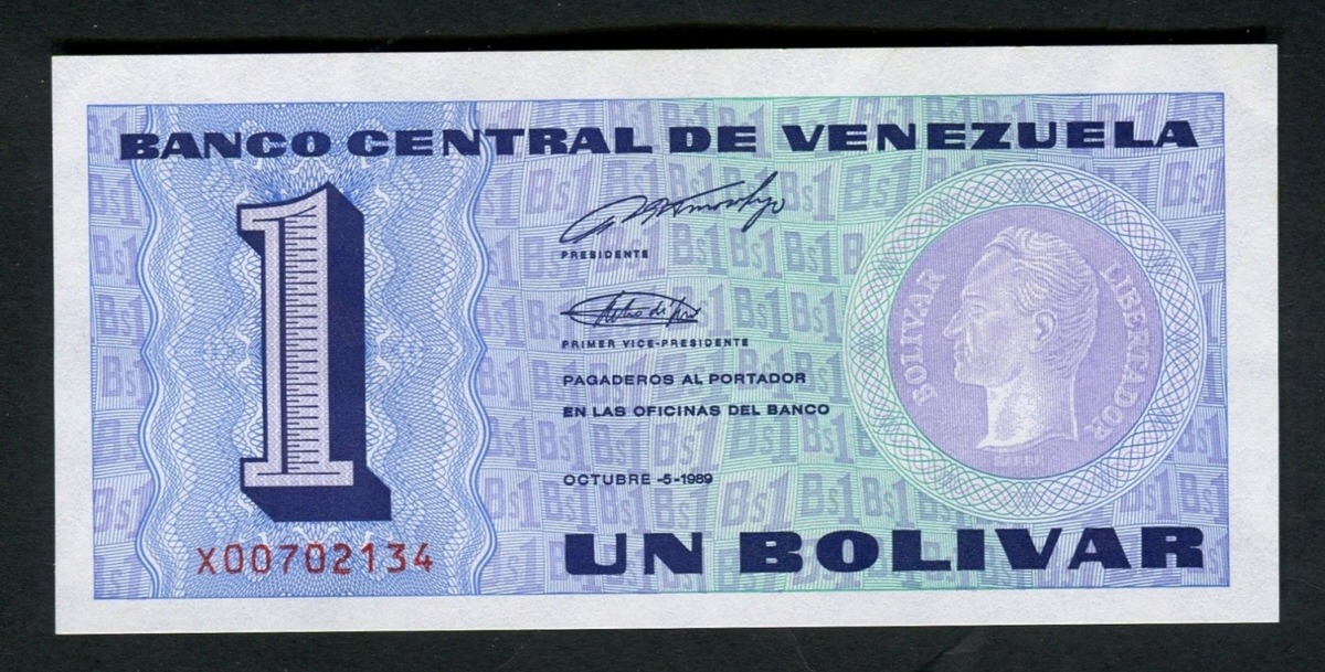 베네수엘라 1989년 1볼리바 미사용