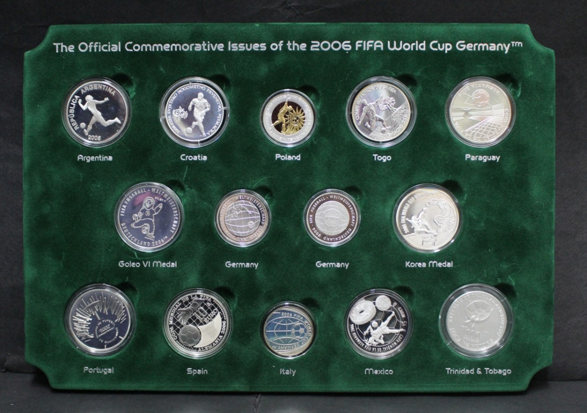 독일 2006년 월드컵 기념 (세계 12개국 발행) 은화 14종 세트