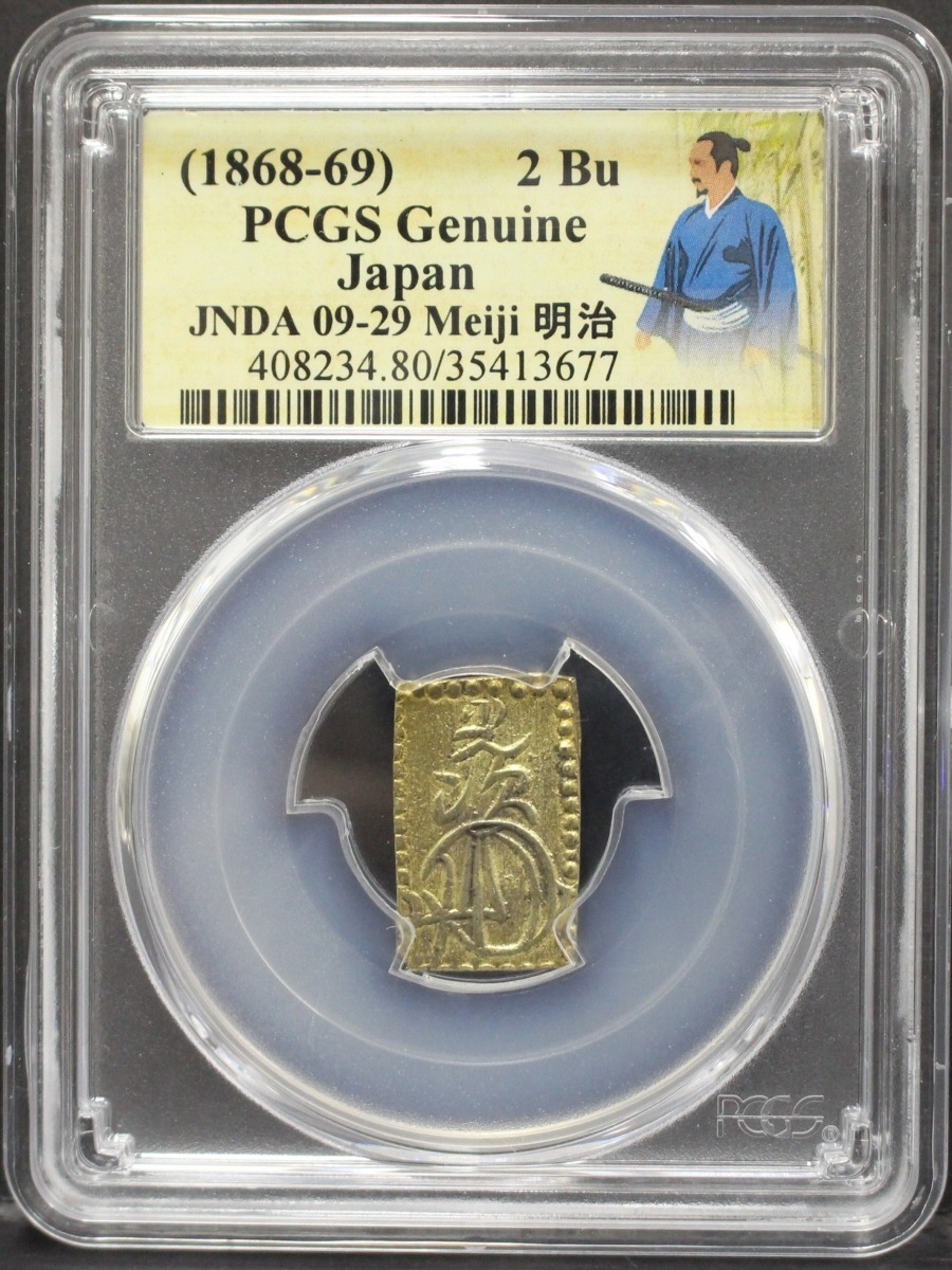 일본 1868~1869년 명치이분판금 PCGS 진품 인증 금화 PCGS Genuine