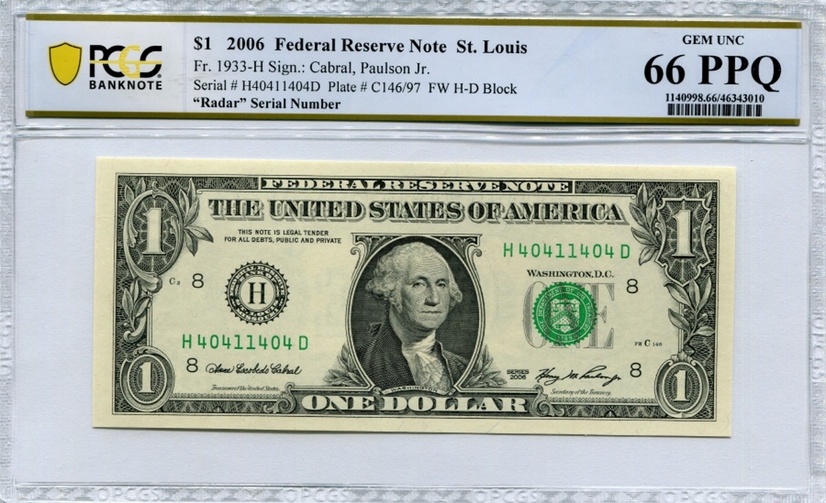 미국 2006년 1달러 레이더 (4041 1404) PCGS 66등급