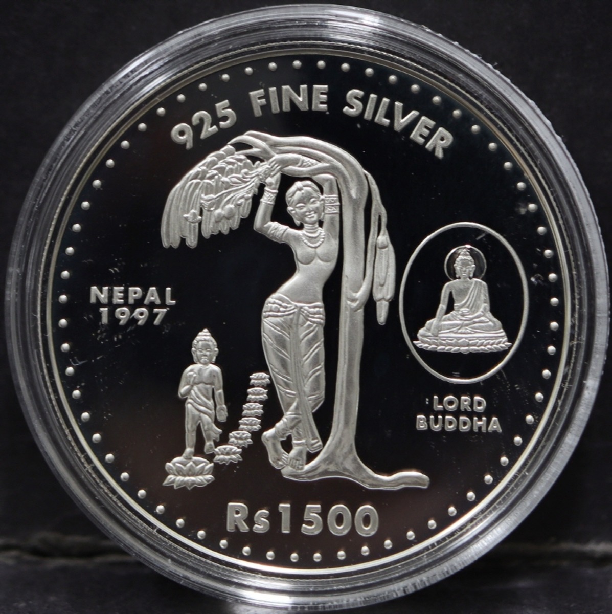네팔 1997년 부처님 탄생 기념 은화