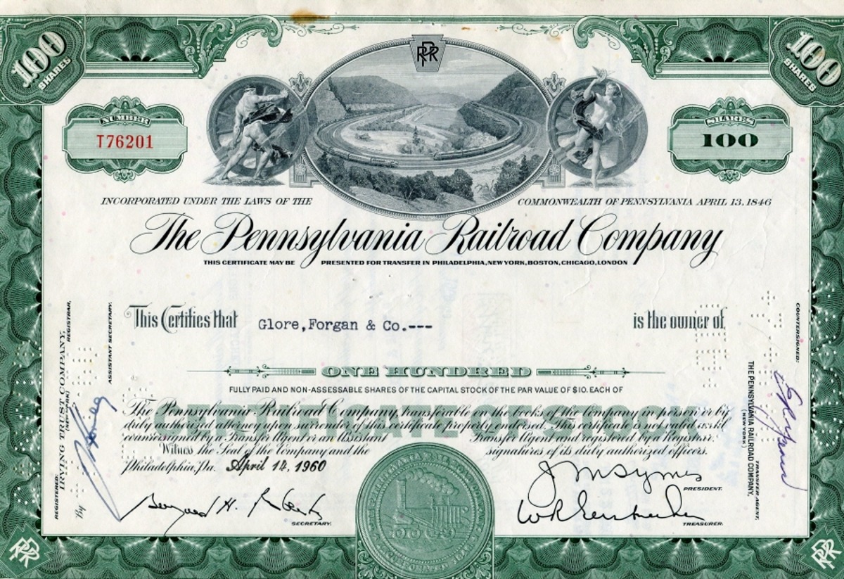 미국 1960년 펜실베니아 철도 회사 채권