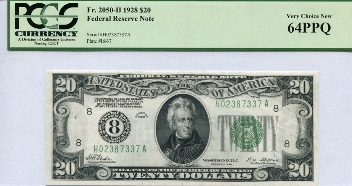 미국 1928년 20달러 PCGS 64등급