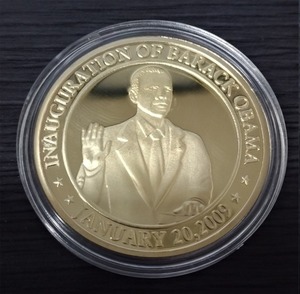 미국 오바마 대통령 금도금 동메달