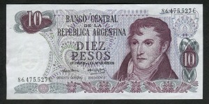 아르헨티나 1975년 10페소 미사용