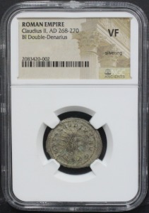 로마 268~270년 황제 클라우디우스 고티쿠스 (Claudius Gothicus) 데나리온 은화 NGC VF 인증