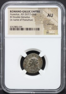 로마 267~268년 황제 갈리에누스 (Gallienus) Antoninianus 더블 데나리온 (Double Denarius) 은화 NGC AU 인증