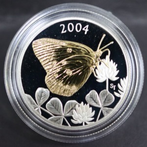 캐나다 2004년 나비 금도금 은화