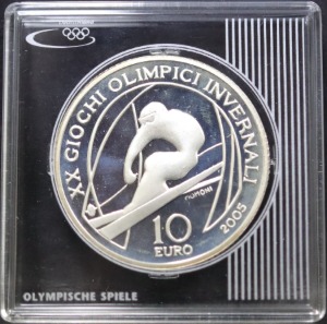 이탈리아 2005년 토리노 동계 올림픽 - 스키 10유로 은화