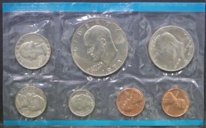 미국 1973년 현행 7종 민트 (아이젠하워 1달러 포함)