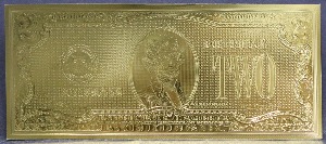 미국 토마슨 제퍼슨 행운의 2달러 금박 지폐
