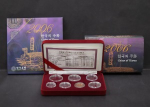 한국 2006년 현용주화 민트 세트 + 주화 보관 케이스 (캡슐, 신 10주 포함)