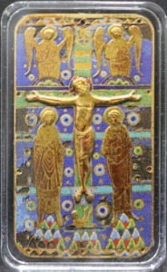 니우에 2014년 종교시리즈 십자가에 못 박힌 예수님 금도금 색채 은화