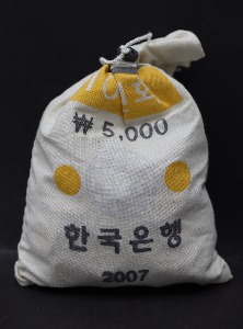 한국 2007년 10원 (십원) 500개 들이 관봉 한자루