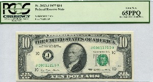 미국 1977년 10$ 10달러 PCGS 65등급