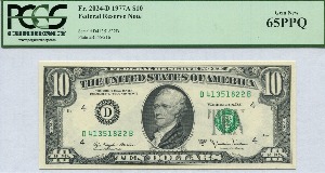 미국 1977A년 10$ 10달러 PCGS 65등급
