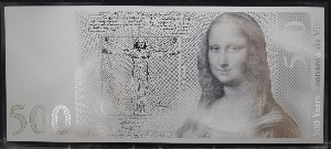 2019년 레오나르도 다빈치 서거 500주년 기념 - 모나리자 &amp; 최후의 만찬 순은 5g 지폐형 은메달