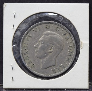 영국 1948년 1/2크라운 (2실링 6펜스, 2 Shillings 6 Pence) 주화 사용제