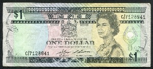 피지 1987년 1달러 사용제