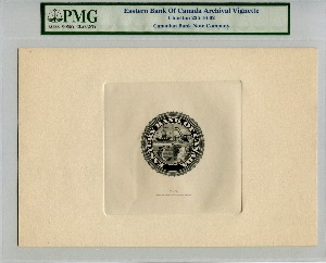 캐나다 1930년대 요판 삽화 - Eastern Bank of Canada 문양 도안 PMG 인증