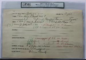 캐나다 1934년 지폐 생산을 위해서 도안과 다이 (Engraving of Die)에 관한 내용을 주고 받은 편지 PMG 인증