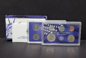 미국 2000년 현행 주화 및 주성립 기념 쿼터 (25센트) 프루프 10종 민트 세트