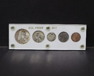 미국 1961년 현행 주화 프루프 - 스페셜 민트 세트 (프랭클린 하프달러 은화 외 총 3종 포함)