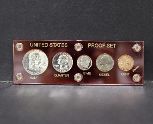 미국 1956년 현행 주화 프루프 - 스페셜 민트 세트 (프랭클린 하프달러 은화 외 총 3종 포함)