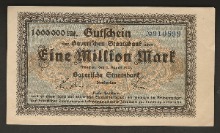 독일 1923년 1,000,000 마르크 대형 지폐 극미품+