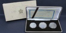 한국 1983년 24회 올림픽 유치 기념 주화(2차) 유광프루프 3종 세트