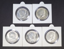 미국 1965~1969년 케네디 하프달러 미사용 은화 5개 (5개 년도) 일괄