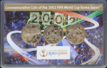 일본 2002년 월드컵 500엔 프루프 기념주화 3종세트 민트