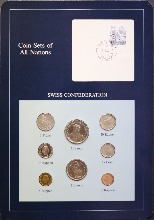 세계의 현행주화 스위스 1981~1983년 8종 미사용 주화 및 우표첩 세트