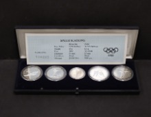 파나마 1988년 캐나다 캘거리 동계올림픽 기념 금화 은화 5종 세트 (피겨 도안 금화 포함)