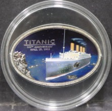 쿡섬 2012년 타이타닉 100주년 실제 타이타닉호 침몰된 석탄 삽입 은화