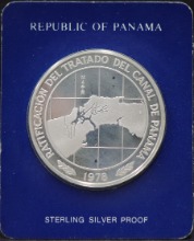 파나마 1978년 파나마 운하 조약 (관리를 기존 미국에서 파나마로 돌려주는 조약) 체결 기념 은화