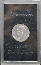 미국 1971년 아이젠하워 달러 프루프 은화 - 미국 조폐청 정식 발행 브라운 케이스 (US Mint Package)