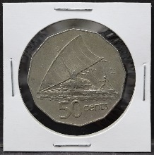 피지 1976년 50센트 사용제