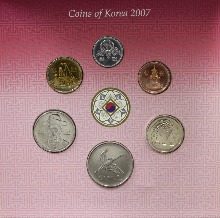 한국 2007년 현용주화 민트 세트 - 해외증정용