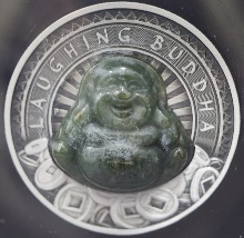 투발루 2019년 부처님 (부처님 도안을 실제 옥으로 제작) 은화