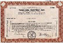 미국 1957년 Tung Sol Electric Inc 채권