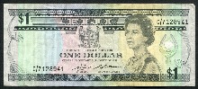 피지 1987년 1달러 사용제