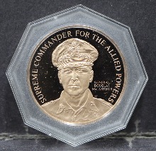 미국 1970년 일본 항복 (1945년 9월 2일 일본 항복 포츠담 선언) 세계 제 2차대전 종전 25주년 기념 - 더글러스 맥아더 장군 도안 동메달