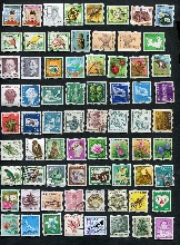 한국 오래된 사용제 우표 100장 일괄