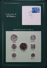세계의 현행주화 네덜란드령 앤틸리스 (네덜란드 자치국) 1982~1984년 5종 미사용 주화 및 우표첩 세트